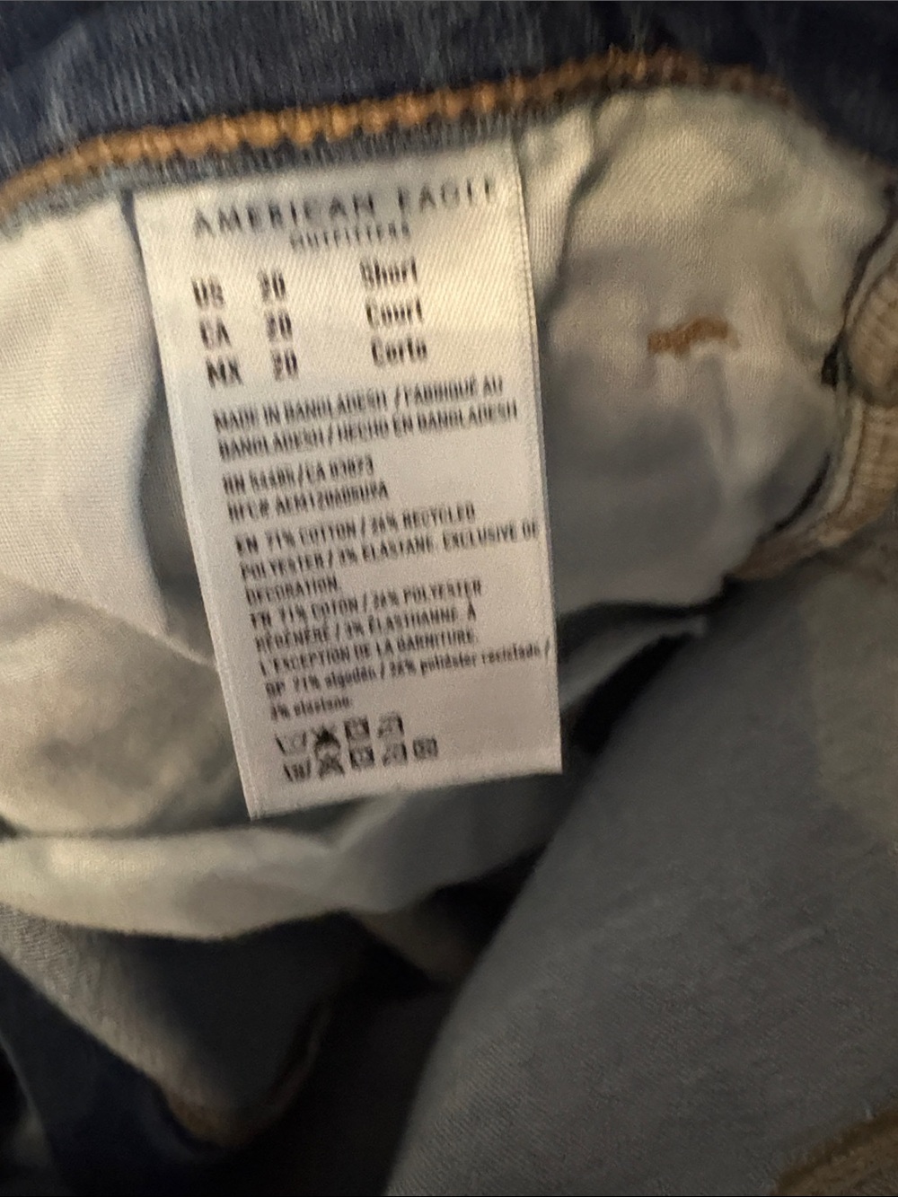 American Eagle Outfitters Women's Dark Wash Skinny Jeans Next Level Size 20 Shor - Picture 6 of 6